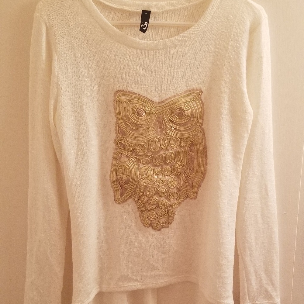 Sequin Owl Sweater